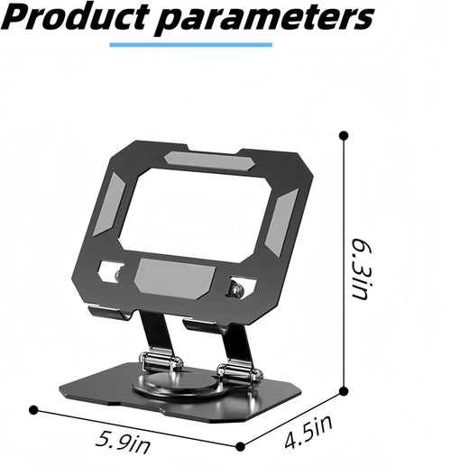 Adjustable Aluminum Tablet Stand (Black)