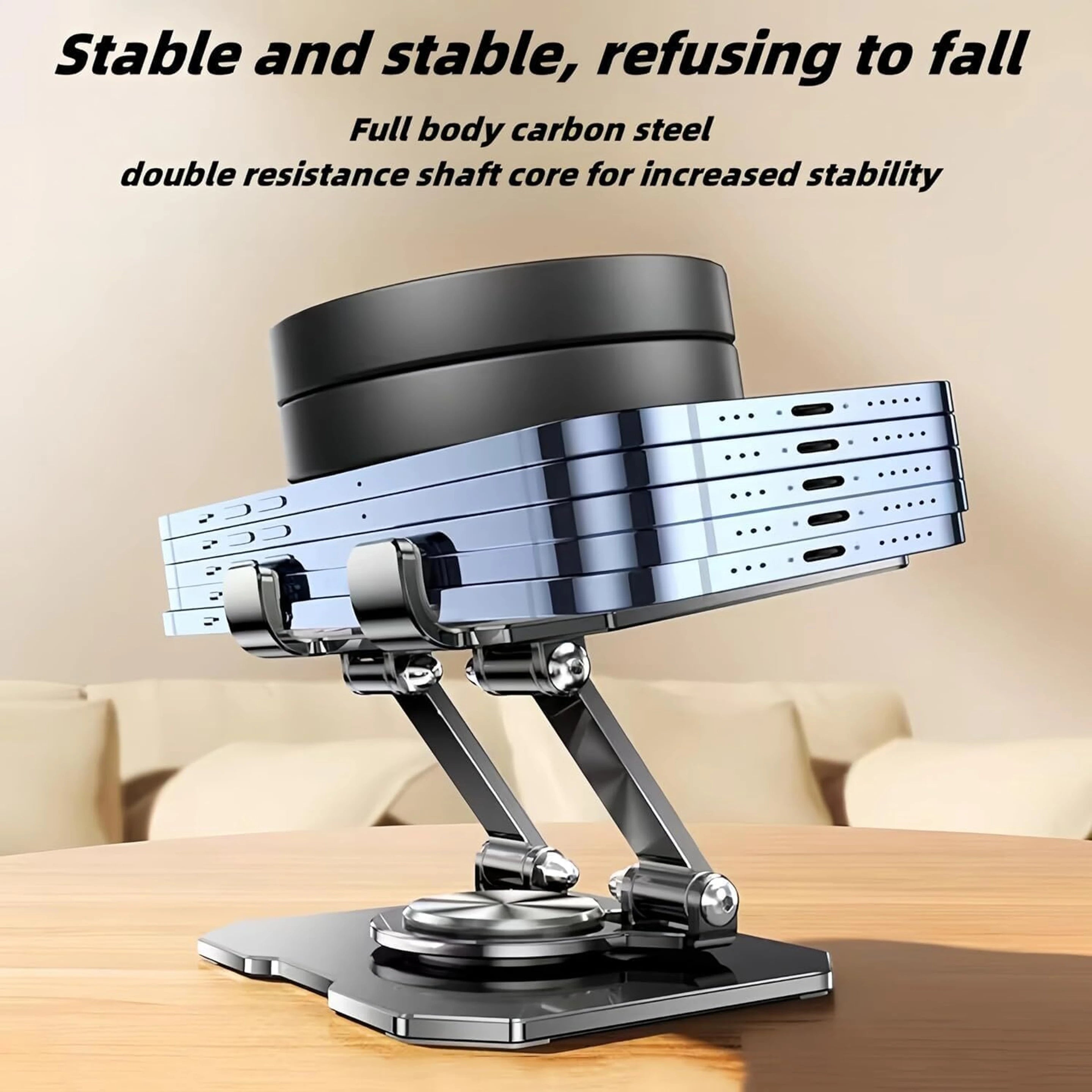 Adjustable Aluminum Tablet Stand (Black)