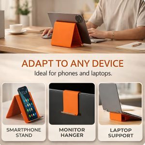 Foldable Mobile & Tablet Stand – 360° Adjustable Multi-Angle Desk Stand