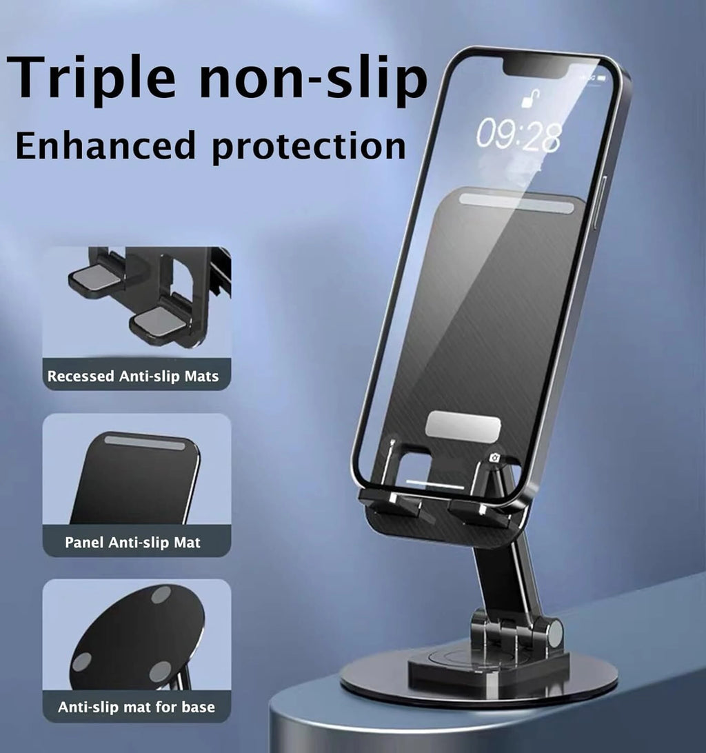 Adjustable Metal Mobile Phone Stand with Card Holder