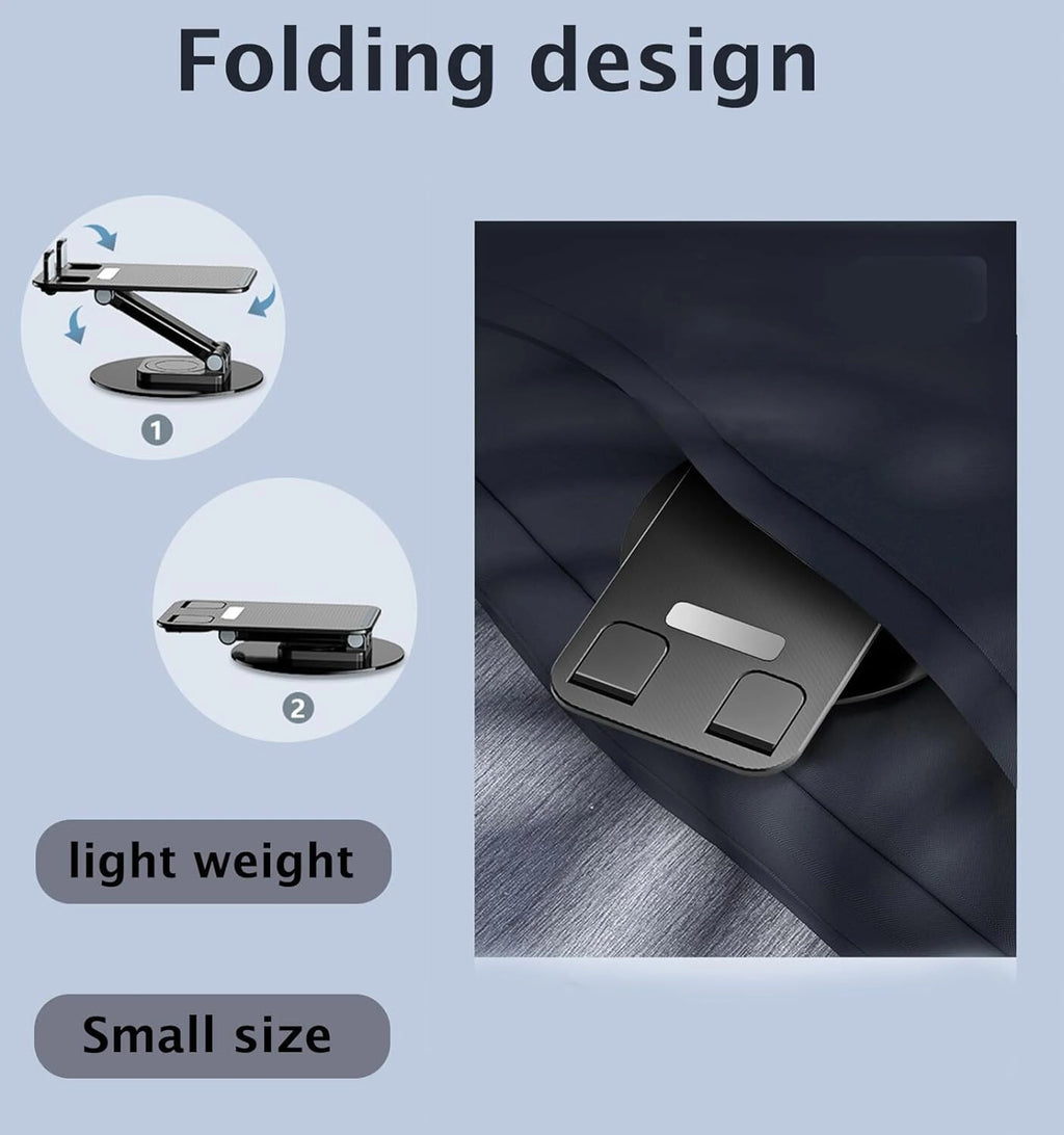 Adjustable Metal Mobile Phone Stand with Card Holder