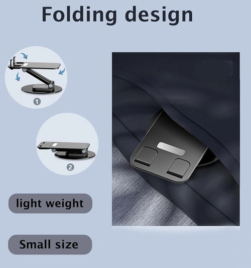 Adjustable Metal Mobile Phone Stand with Card Holder