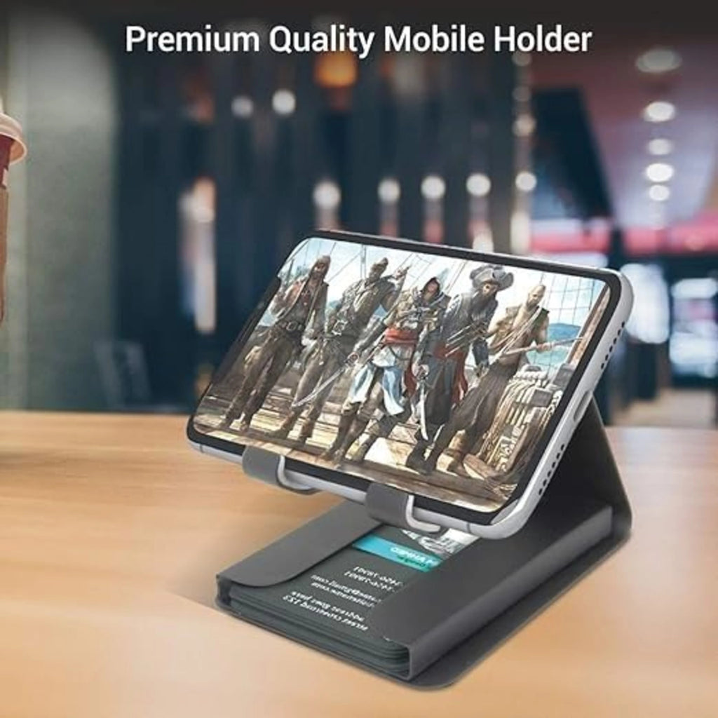 Metal Mobile Phone Stand with Card Holder